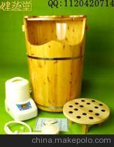 探索健康養生新選擇 帶蓋帶輪蒸泡兩用香柏木托瑪琳熏蒸桶